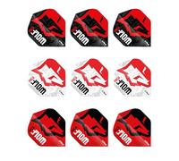 RED DRAGON Darts - Pack de 9 Plumes de fléchettes Extra épaisses de 100 microns - Forme Standard - Accessoires de fléchettes Professionnels
