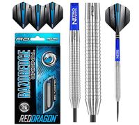 RED DRAGON Razor Edge Original: 24g Fléchettes Pointes Acier avec Ailettes et Tiges de Flechettes