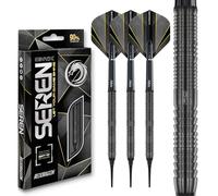 RED DRAGON Darts - Seren Onyx 1-90% Tungstène - 18g Baril / 20g Poids Total Pointe Souple Jeu de fléchettes avec ailettes et tiges de fléchettes