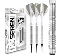 RED DRAGON Darts - Seren Pure 2-90% Tungstène - 18g Baril / 20g Poids Total Pointe Souple Jeu de fléchettes avec ailettes et tiges de fléchettes