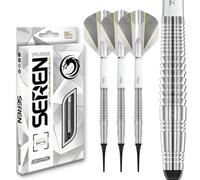RED DRAGON Darts - Seren Pure 4-90% Tungstène - 18g Baril / 20g Poids Total Pointe Souple Jeu de fléchettes avec ailettes et tiges de fléchettes