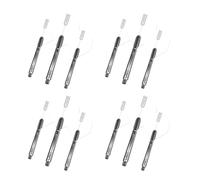 RED DRAGON Ensemble d'ailettes et tiges de fléchettes (tiges) - Ailettes Hardcore Blanches et tiges Noires VRX