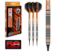 RED DRAGON Flechette Pointe Plastique 18g Amberjack Fléchettes Softip 90% Tungstene | Flechettes Cible Electronique | 3 Fléchette Professionnelle | 3 Ailettes | 3 Tiges (Flechette Pointe Plastique)