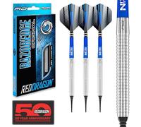 RED DRAGON Flechette Pointe Plastique 20g Razor Edge Fléchettes Softip 85% Tungstene | Flechettes pour Cible Electronique | 3 x Fléchette Professionnelle | 3 x Hardcore Ailettes | 3 x Nitro Tech Tiges