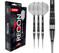 RED DRAGON Fléchettes - Série Recon - Fléchettes Torpedo Barrel en acier 25g - Fléchettes à pointe métallique - Fléchettes professionnelles 90% tungstène - Nitro Flite Vol intégré/Tube, ailettes et