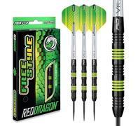 RED DRAGON Freestyle: 22g Fléchettes Pointes Acier avec Ailettes et Tiges de Flechettes