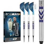 RED DRAGON Gerwyn Iceman Price Avalanche Pro Jeu de fléchettes en tungstène Softip Premium de 18 grammes avec ailettes et tiges