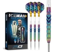 RED DRAGON Gerwyn Iceman Price Ionic Jeu de fléchettes en tungstène de qualité supérieure de 23 grammes avec ailettes et tiges