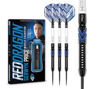 RED DRAGON Gerwyn Price Blue Ice SE 24 grammes - Jeu de fléchettes Professionnelles en tungstène avec Vols et tiges Nitrotech (tiges)