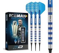 Red Dragon Gerwyn Price Iceman Challenger 18 Gramme softip Tungstène Professionnel Fléchettes avec ailettes et tiges