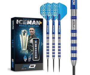 Red Dragon Gerwyn Price Iceman Challenger 24 Gramme Tungstène Professionnel Fléchettes avec ailettes et tiges