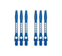 RED DRAGON Gerwyn Price Iceman Logo Tiges Courtes en Aluminium Bleu - 3 Ensembles par Paquet (9 tiges au Total)