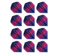 RED DRAGON Hardcore Radical Arc en Ciel Extra Épais Standard Fléchettes Dart Flights - 4 Jeux par Paquet (12 Vols au Total)