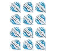 RED DRAGON Hardcore Radical Blanc et Bleu Extra Épais Standard Fléchettes Dart Flights - 4 Jeux par Paquet (12 Vols au Total)