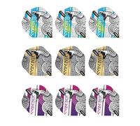 RED DRAGON Hardcore Snakebite Coiled Snake Dart Flight Selection Pack - 3 Ensembles par Pack (9 Vols de fléchettes au Total)