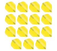 RED DRAGON Hardcore XT Fluoro Jaune Extra Épais Standard Fléchettes Dart Flights - 5 Jeux par Paquet (15 Dart Vols au Total)