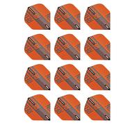 RED DRAGON Hardcore XT Orange et Black Dart Flights - 4 Sets par Pack (12 Vols de fléchettes au Total)