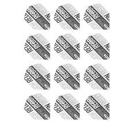 RED DRAGON Hardcore XT White and Grey Dart Flights - 4 Sets par Paquet (12 Vols de fléchettes au Total)