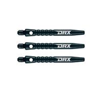 RED DRAGON Hip-Grip Tiges de fléchettes Noires Moyennes en Aluminium (tiges) - 2 Ensembles par Paquet (6 tiges au Total)