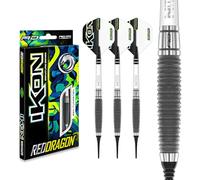 RED DRAGON Ikon 1.1 20 Gramme Professionnel Tungstène Jeu de fléchettes Softip avec ailettes et tiges