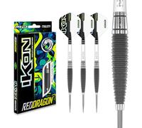 RED DRAGON Ikon 1.1 25 Gramme Professionnel Tungstène Jeu de fléchettes Steeltip avec ailettes et tiges