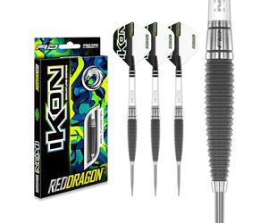 RED DRAGON Ikon 1.1 25 Gramme Professionnel Tungstène Jeu de fléchettes Steeltip avec ailettes et tiges