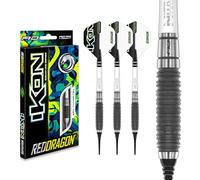 RED DRAGON Ikon Signature Series Professionnel Tungstène Jeu de fléchettes Softip avec ailettes et tiges