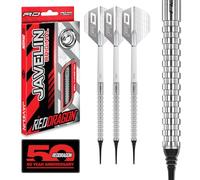 RED DRAGON Javelin Original - Lot de fléchettes en tungstène à pointe souple de 18 g avec plumes et tiges