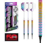 RED DRAGON Javelin Spectron 18 Gramme Premium Tungstène Jeu de fléchettes Softip avec ailettes et tiges