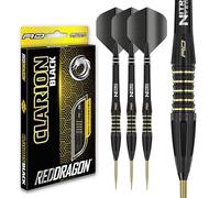 RED DRAGON Jeu de fléchettes en tungstène Clarion Black 22 g avec volées et tiges