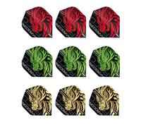 RED DRAGON Jonny Clayton Hardcore Packs de vol de fléchettes - 3 Ensembles par Paquet (9 Vols de fléchettes au Total)