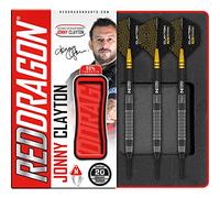 RED DRAGON Jonny Clayton Oxide Edition Jeu de fléchettes en tungstène Softip Premium de 18 grammes avec ailettes et tiges