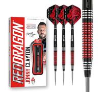 RED DRAGON Jonny Clayton Special Edition Jeu de fléchettes Professionnelles en tungstène 24 grammes avec ailettes et tiges (tiges)