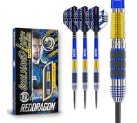 RED DRAGON Luke Humphries Jeu de fléchettes professionnelles en tungstène avec ailettes et tiges 23 g