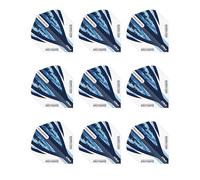 RED DRAGON Luke Humphries Lot de 3 ailettes de fléchettes standard blanches et bleues (9 ailettes au total), F6985
