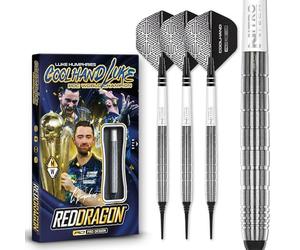 RED DRAGON Luke Humphries TX1 Softip de 18 grammes Premium Tungstène Darts Set avec Vols et tiges