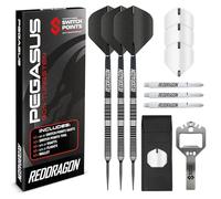 RED DRAGON Pegasus Switch Point - Alimenté par Winmau Darts | Pointe en acier 24 g | Jeu de fléchettes professionnelles 80 % tungstène | Jeu de fléchettes exclusif Amazon avec étui