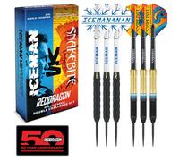 Red Dragon Darts Peter Wright « Snakebite » v Gerwyn Price 'Iceman' DWC Steel Tip Jeu de fléchettes en Laiton avec ailettes et tiges 21g | 22g fléchette