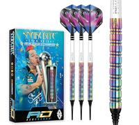 RED DRAGON Peter Wright Snakebite 1: 16g Barrel, 18g Full Weight Softip Tungsten Darts with Flights & Stems