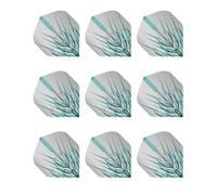 RED DRAGON Peter Wright Snakebite Hardcore Mohawk Lot de 3 ailettes de fléchettes Bleu clair