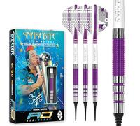 RED DRAGON Peter Wright Snakebite PL15 Medusa 18 Gramme Softip Tungstène Professionnel fléchettes avec Vols et tiges