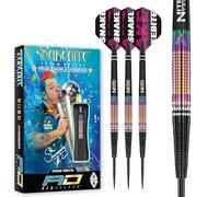 RED DRAGON Peter Wright Snakebite World Champion Tapered SE 21 Gramme Jeu de fléchettes Professionnelles Comprenant des Vols et des Manches (tiges)