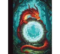 Red Dragon Portal Graph Paper Notebook - 100 Pages, 0.5 Inch Squares