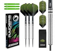 RED DRAGON Raider 1:23 Gram Professional Tungsten Steel Tip Dartboard avec volées et fléchettes - Vert - Couleur Disponible