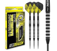 RED DRAGON Razor Edge Elite Jeu de fléchettes en tungstène de qualité supérieure de 22 grammes avec ailettes et tiges