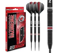 RED DRAGON Razor Edge ZX-95 - Jeu de fléchettes Professionnelles en tungstène de 22 grammes avec Vols et tiges Nitrotech (tiges)