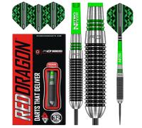 RED DRAGON Tiitan 2 - Jeu de fléchettes Professionnelles en tungstène de 32 grammes avec ailettes et tiges Nitrotech (tiges)