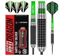 RED DRAGON Tiitan 2 - Jeu de fléchettes Professionnelles en tungstène de 36 grammes avec ailettes et tiges Nitrotech (tiges)