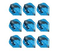 RED DRAGON Vols de fléchettes Snakebite Ionic tête de Serpent Bleue -3 Ensembles par Paquet (9 Vols de fléchettes au Total)