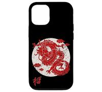 Red Dragon White Rising Sun Chinese Strength Symbol Coque pour iPhone 12/12 Pro